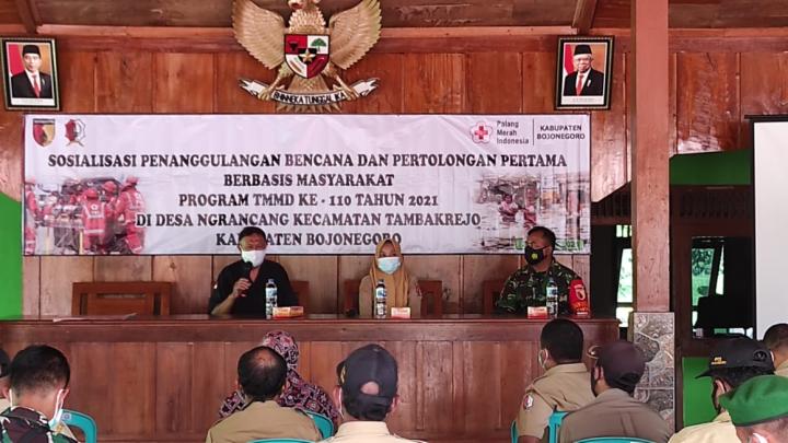 Sosialisasi Sibat Berbasis Masyarakat Bersama PMI Bojonegoro Dilokasi TMMD Tambakrejo